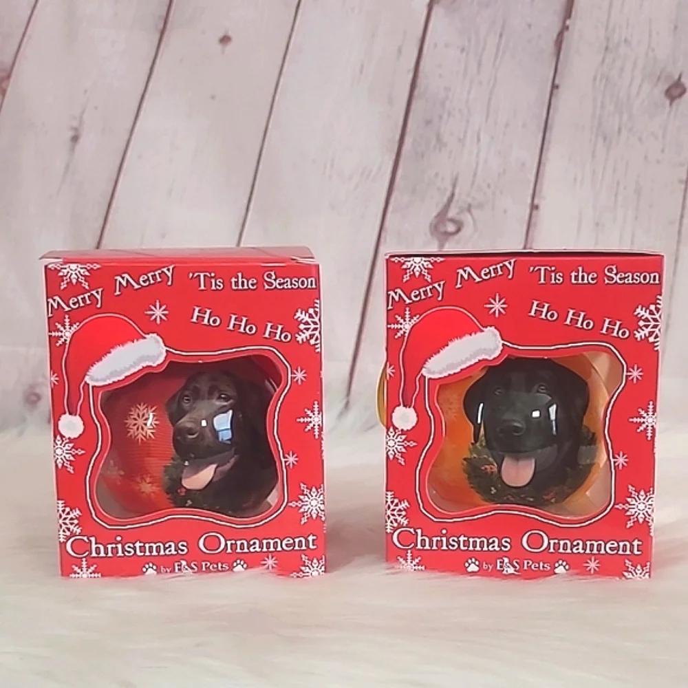 ๐๏ธ Kirkland's Christmas Ornament Labrador Retreiver Lab Dog Pair of Ornaments - Picture 1 of 15
